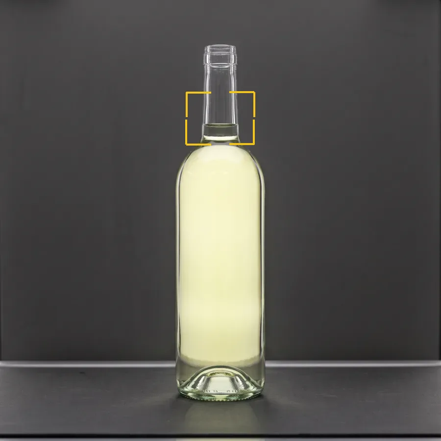 Underfilled, well below the line. Fill level measurement.