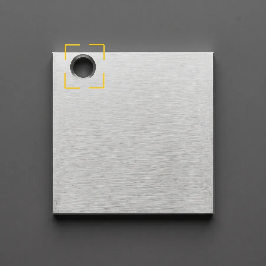 Hole offset from its position. Hole position measurement.
