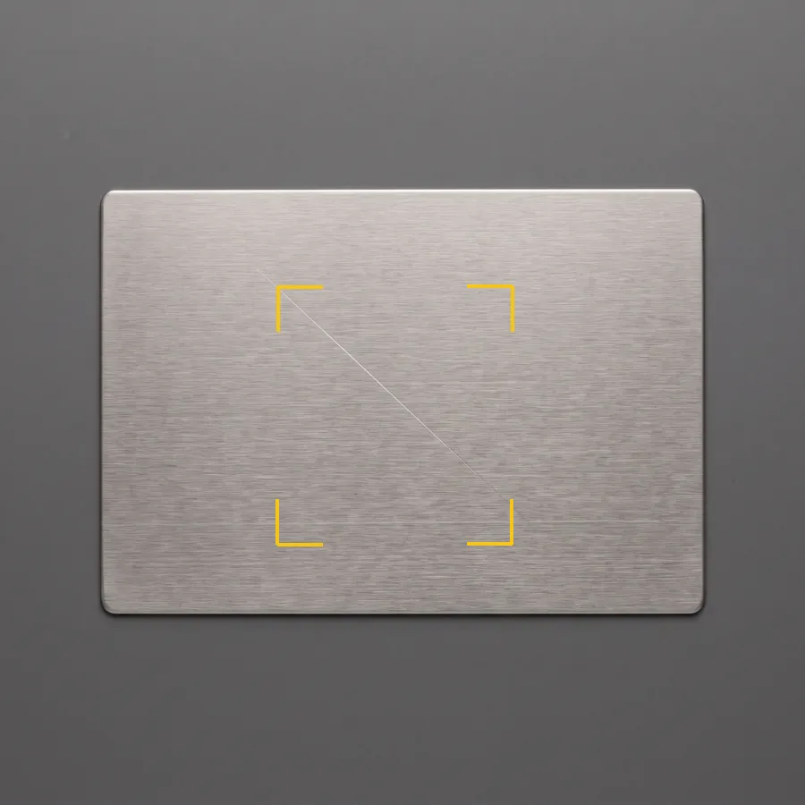 Scratch across the grain. Surface scratch and dent detection.