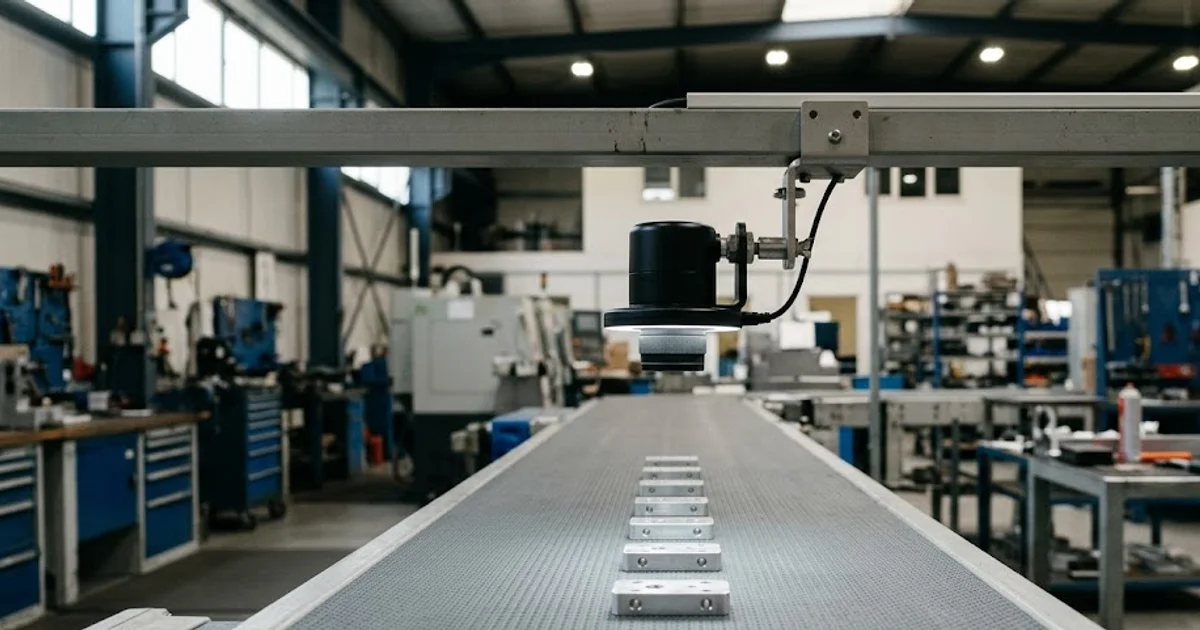 Inspection camera checking a small set of identical good parts on a conveyor